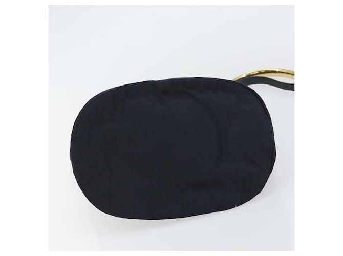 Borsa a Spalla PRADA Nylon Blu Navy Oro Auth 143666 D'oro - vista 5