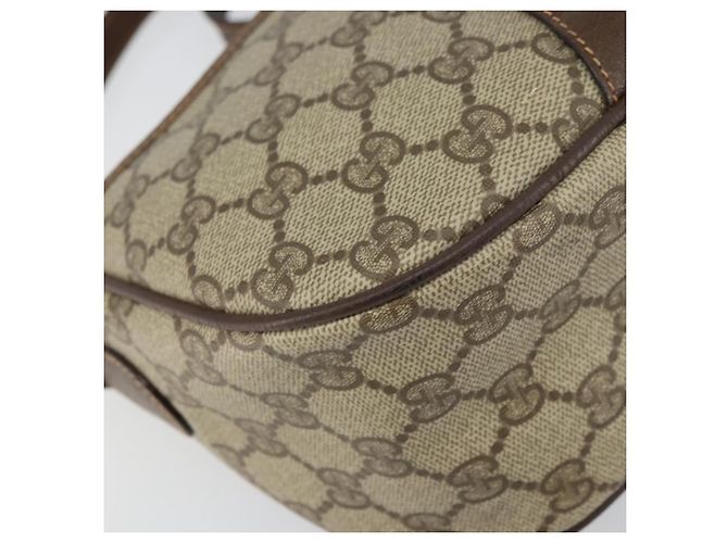 Borsa Sherry Line GG Supreme Web di GUCCI in PVC beige e oro 89 02 032 Auth 156159 D'oro - vista 14
