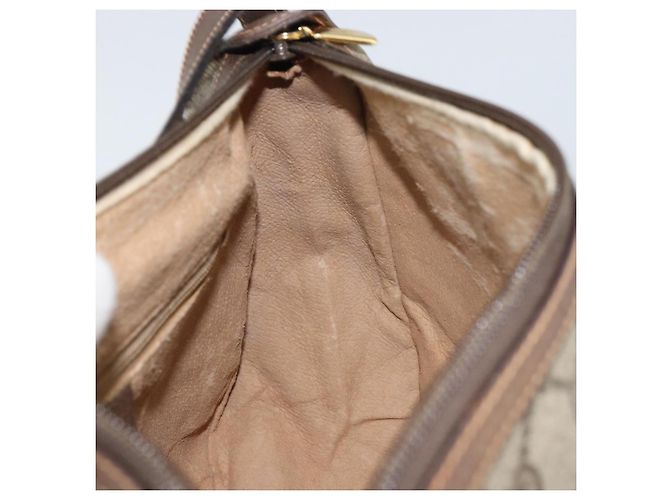 Borsa Sherry Line GG Supreme Web di GUCCI in PVC beige e oro 89 02 032 Auth 156159 D'oro - vista 19