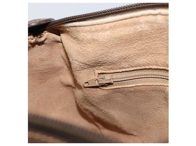 Borsa Sherry Line GG Supreme Web di GUCCI in PVC beige e oro 89 02 032 Auth 156159 D'oro - vista 21