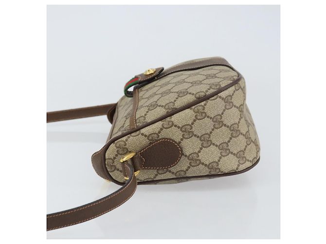 Borsa Sherry Line GG Supreme Web di GUCCI in PVC beige e oro 89 02 032 Auth 156159 D'oro - vista 4