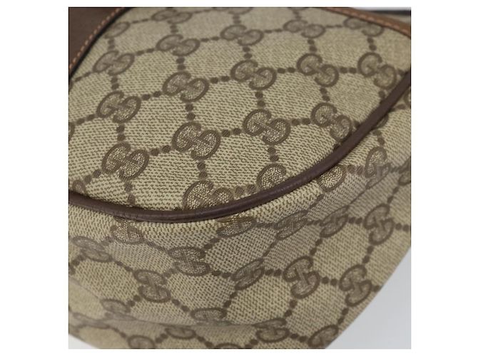 Borsa Sherry Line GG Supreme Web di GUCCI in PVC beige e oro 89 02 032 Auth 156159 D'oro - vista 9