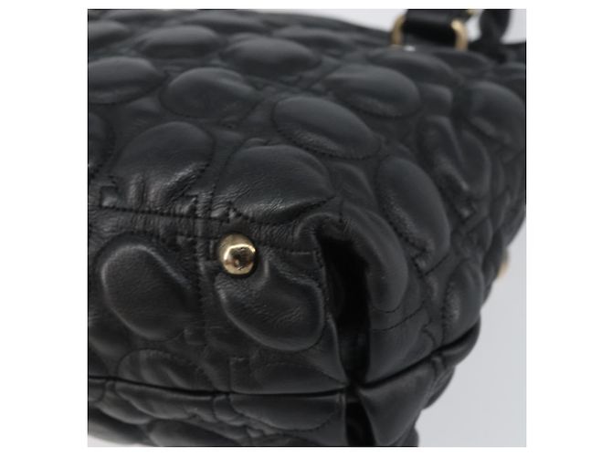 Borsa a mano in pelle nera Salvatore Ferragamo Auth 156381V Nero - vista 15