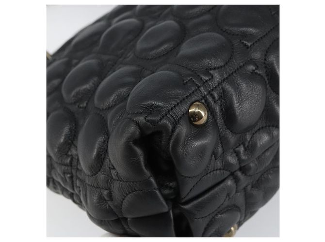 Borsa a mano in pelle nera Salvatore Ferragamo Auth 156381V Nero - vista 16