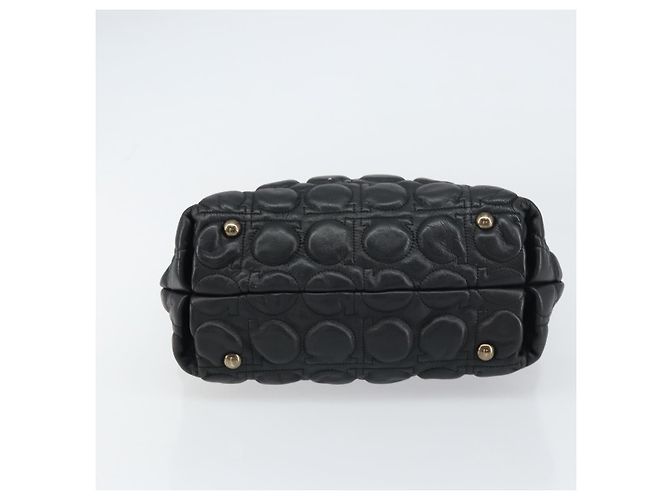 Borsa a mano in pelle nera Salvatore Ferragamo Auth 156381V Nero - vista 5
