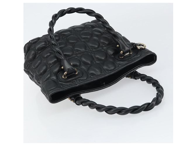 Borsa a mano in pelle nera Salvatore Ferragamo Auth 156381V Nero - vista 6