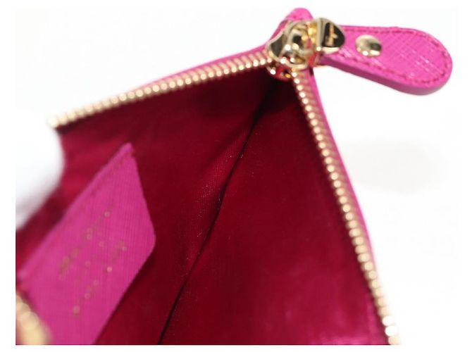 Portafoglio Compatto Salvatore Ferragamo Vala in Pelle Viola Oro Auth SW1752V - vista 18