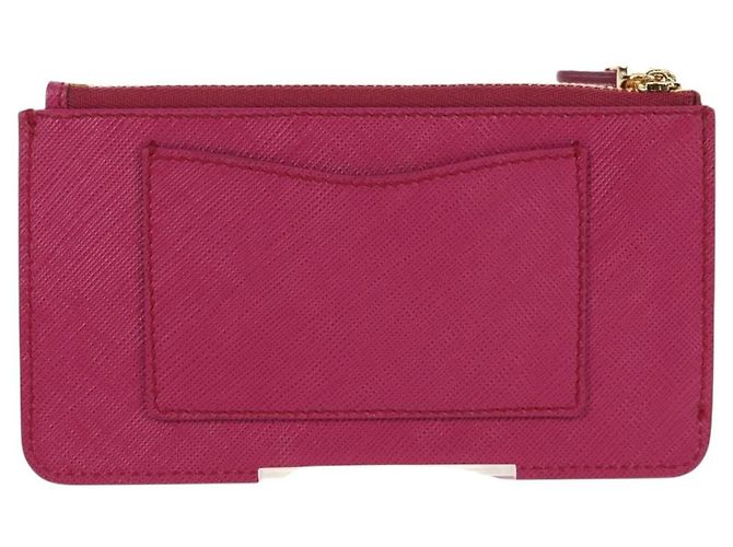 Portafoglio Compatto Salvatore Ferragamo Vala in Pelle Viola Oro Auth SW1752V - vista 2