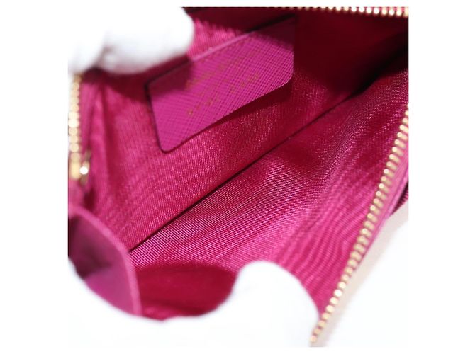 Portafoglio Compatto Salvatore Ferragamo Vala in Pelle Viola Oro Auth SW1752V - vista 9