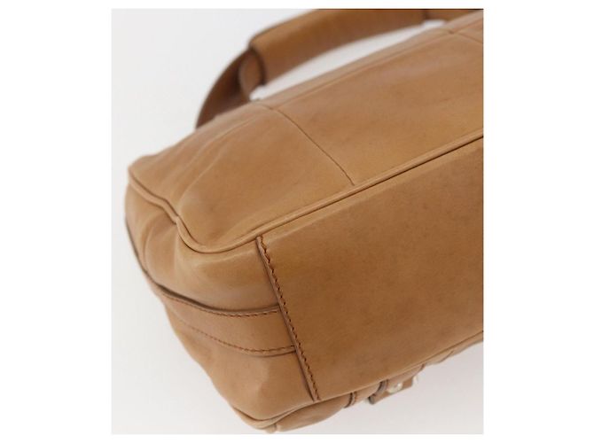 Borsa a mano Gancini in pelle marrone argento Auth 157129V di Salvatore Ferragamo - vista 16