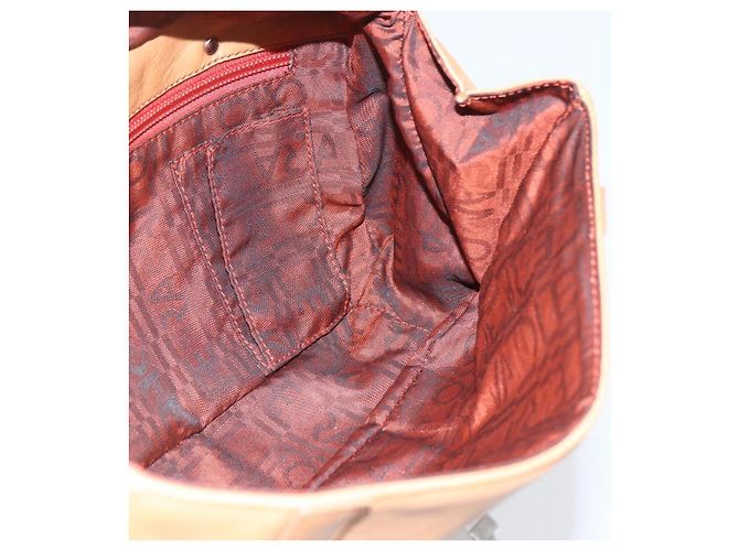 Borsa a mano Gancini in pelle marrone argento Auth 157129V di Salvatore Ferragamo - vista 19