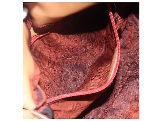 Borsa a mano Gancini in pelle marrone argento Auth 157129V di Salvatore Ferragamo - vista 21