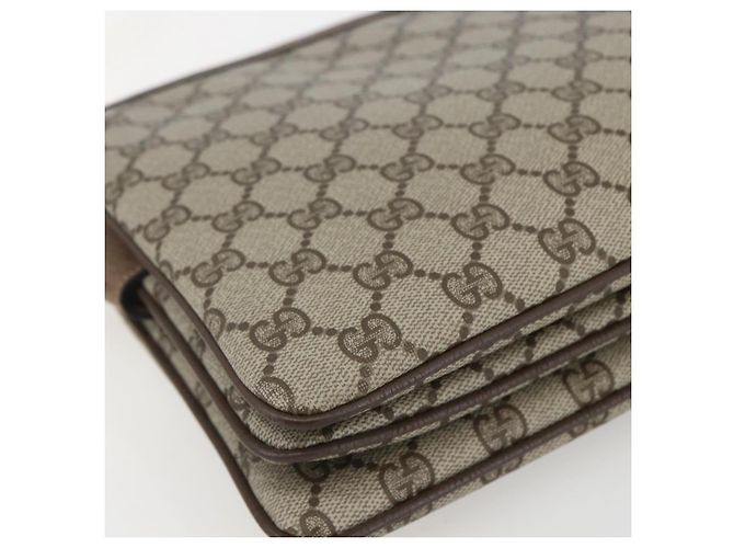 Borsa Gucci GG Supreme Web Sherry Line PVC Beige Oro 904 02 013 Auth ki6187 D'oro - vista 16