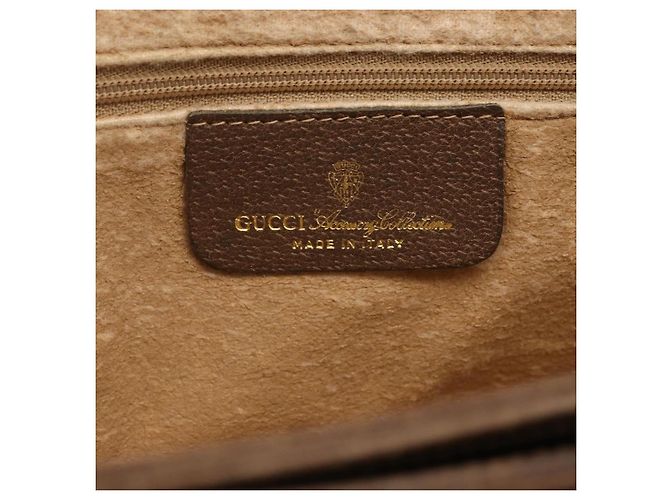 Borsa Gucci GG Supreme Web Sherry Line PVC Beige Oro 904 02 013 Auth ki6187 D'oro - vista 18