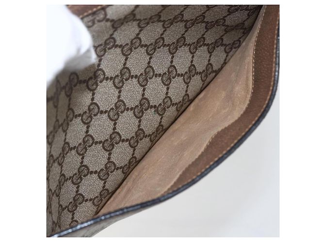 Borsa Gucci GG Supreme Web Sherry Line PVC Beige Oro 904 02 013 Auth ki6187 D'oro - vista 25