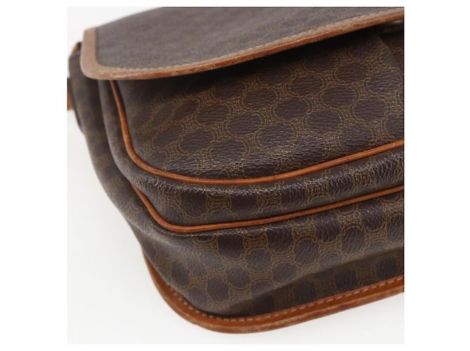 Céline Borsa a spalla in tela Macadam CELINE in pelle PVC marrone oro Auth 155935 D'oro - vista 14