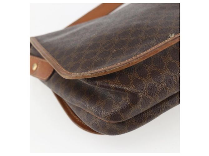Céline Borsa a spalla in tela Macadam CELINE in pelle PVC marrone oro Auth 155935 D'oro - vista 16