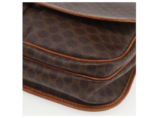 Céline Borsa a spalla in tela Macadam CELINE in pelle PVC marrone oro Auth 155935 D'oro - vista 9