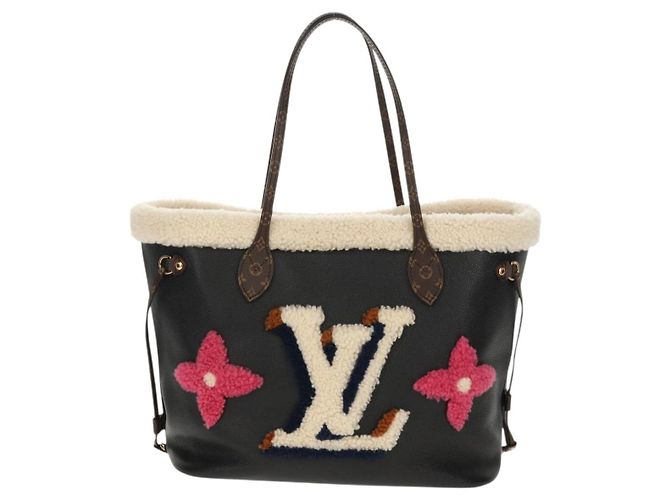 LOUIS VUITTON Borsa Tote Neverfull MM Monogram Teddy Nera M56960 LV Auth fm4970SM Nero Monogramma - vista 13