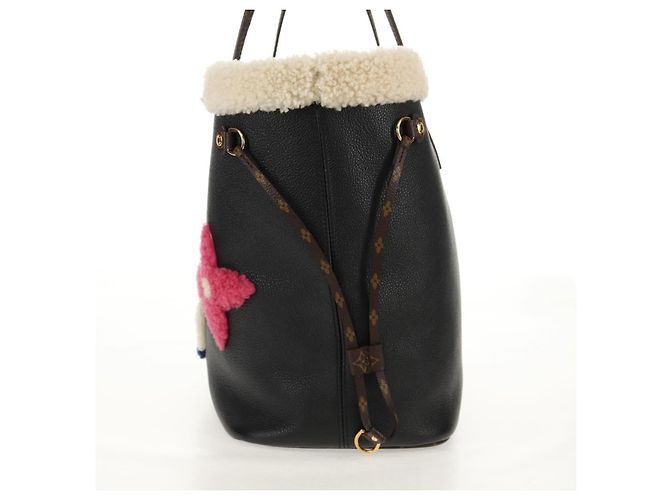 LOUIS VUITTON Borsa Tote Neverfull MM Monogram Teddy Nera M56960 LV Auth fm4970SM Nero Monogramma - vista 3