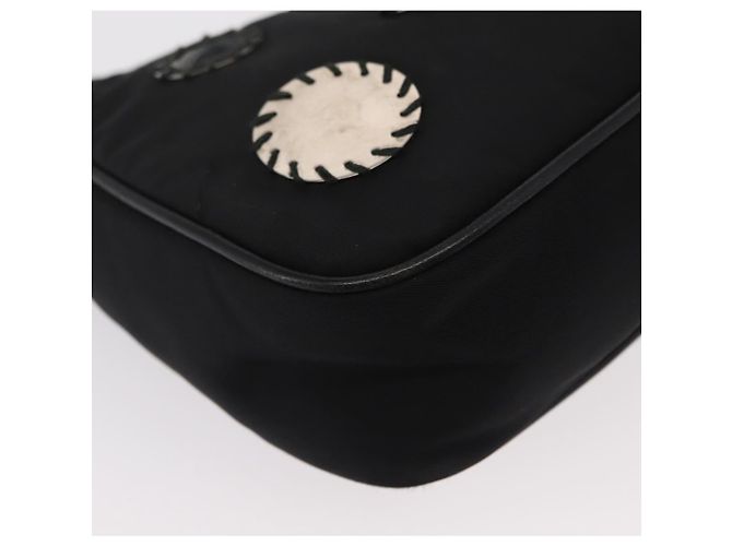PRADA Re-Edition 2005 Borsa a Spalla Nylon 2in1 Nero Argento 1BH204 Auth 157130SAM - vista 18