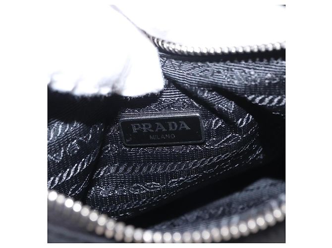 PRADA Re-Edition 2005 Borsa a Spalla Nylon 2in1 Nero Argento 1BH204 Auth 157130SAM - vista 22