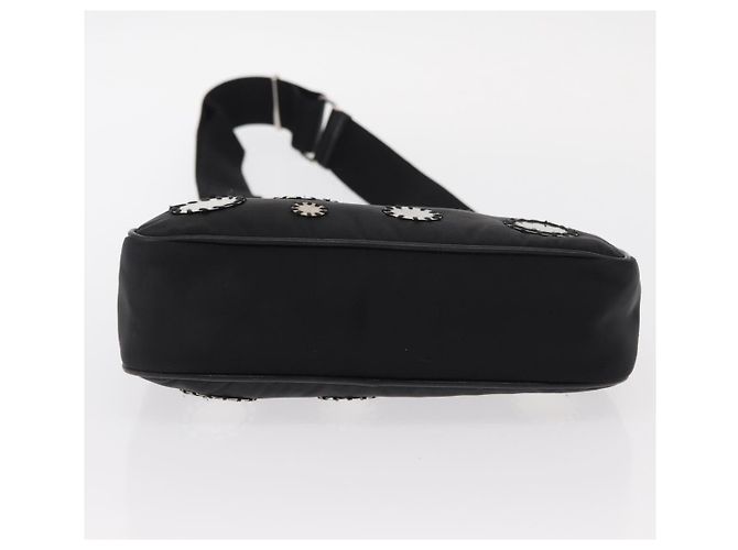PRADA Re-Edition 2005 Borsa a Spalla Nylon 2in1 Nero Argento 1BH204 Auth 157130SAM - vista 5