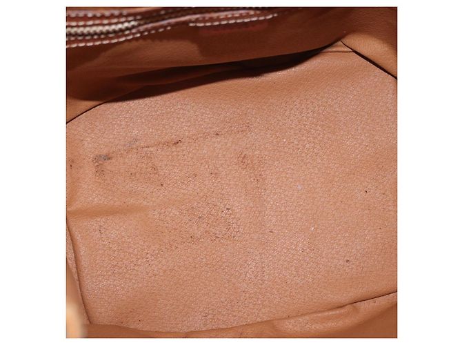 Céline Borsa a Spalla in Tela Macadam CELINE in Pelle PVC 2 in 1 Marrone Oro Auth ka784 D'oro - vista 11