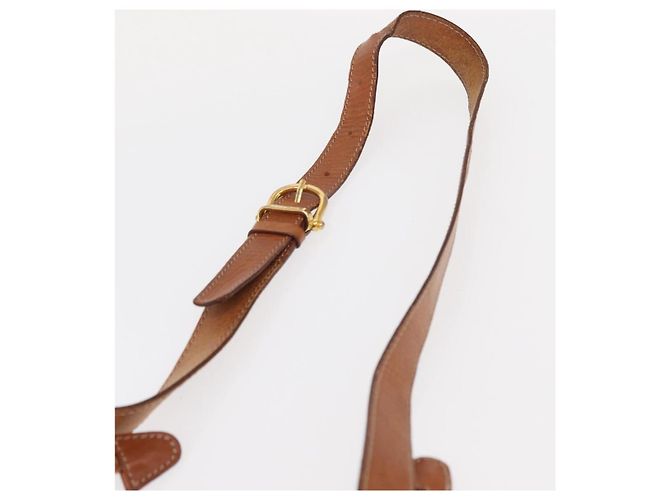 Céline Borsa a Spalla in Tela Macadam CELINE in Pelle PVC 2 in 1 Marrone Oro Auth ka784 D'oro - vista 14