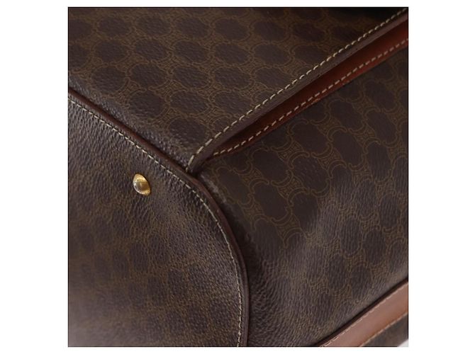 Céline Borsa a Spalla in Tela Macadam CELINE in Pelle PVC 2 in 1 Marrone Oro Auth ka784 D'oro - vista 15