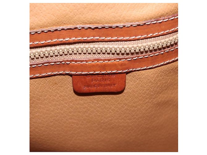 Céline Borsa a Spalla in Tela Macadam CELINE in Pelle PVC 2 in 1 Marrone Oro Auth ka784 D'oro - vista 21