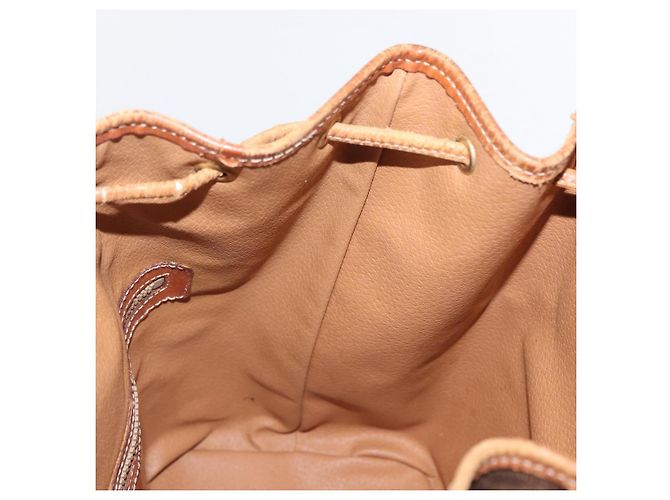 Céline Borsa a Spalla in Tela Macadam CELINE in Pelle PVC 2 in 1 Marrone Oro Auth ka784 D'oro - vista 22