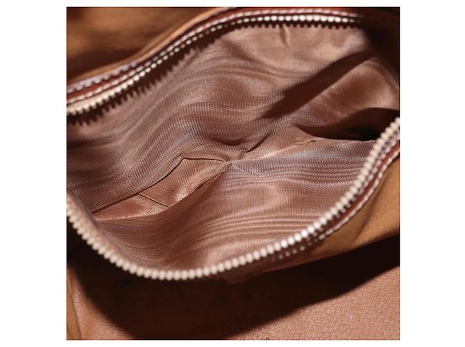 Céline Borsa a Spalla in Tela Macadam CELINE in Pelle PVC 2 in 1 Marrone Oro Auth ka784 D'oro - vista 25
