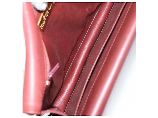 Cartier Borsa a Spalla Must Line in Pelle Bordeaux Oro Auth BA8699 D'oro Bordò - vista 12