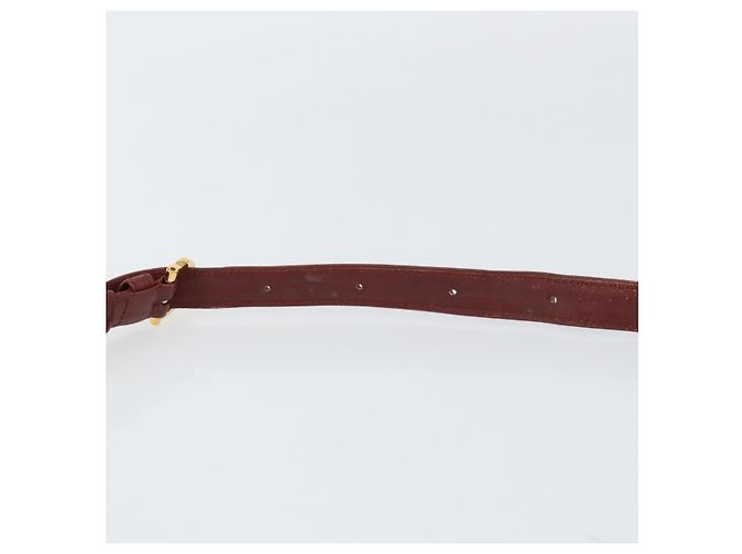 Cartier Borsa a Spalla Must Line in Pelle Bordeaux Oro Auth BA8699 D'oro Bordò - vista 8