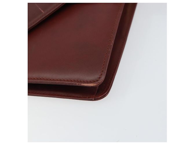 Cartier Borsa a Spalla Must Line in Pelle Bordeaux Oro Auth BA8699 D'oro Bordò - vista 9