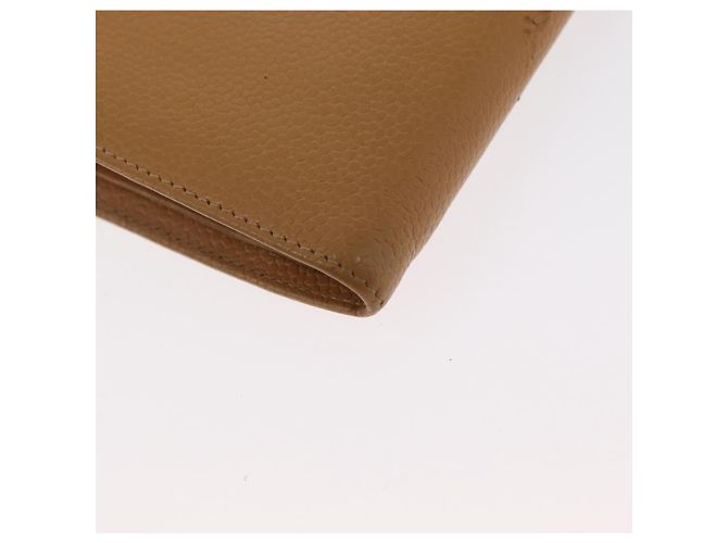 CHANEL COCO Cartera Larga Mark Piel Caviar Beige Oro CC Auth bs31582 Dorado - vista 15