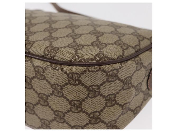 Borsa Gucci GG Supreme Web Sherry Line in PVC beige e oro 001 123 6177 Auth ka654 D'oro - vista 16