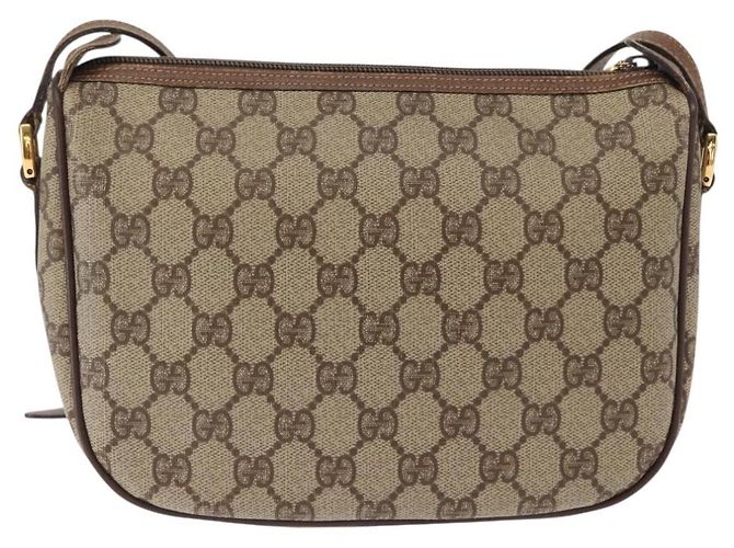 Borsa Gucci GG Supreme Web Sherry Line in PVC beige e oro 001 123 6177 Auth ka654 D'oro - vista 2