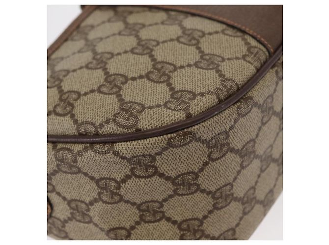 Borsa Gucci GG Supreme Web Sherry Line in PVC beige e oro 001 123 6177 Auth ka654 D'oro - vista 9