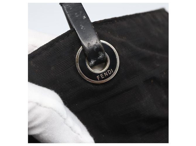 FENDI Zucca Canvas Handtasche Schwarz Auth ka757 - Ansicht 10