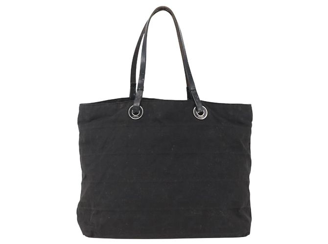 FENDI Zucca Canvas Handtasche Schwarz Auth ka757 - Ansicht 13