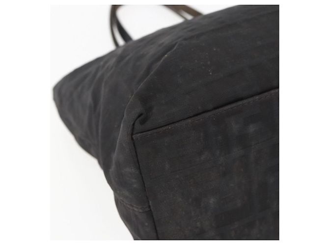 FENDI Zucca Canvas Handtasche Schwarz Auth ka757 - Ansicht 14