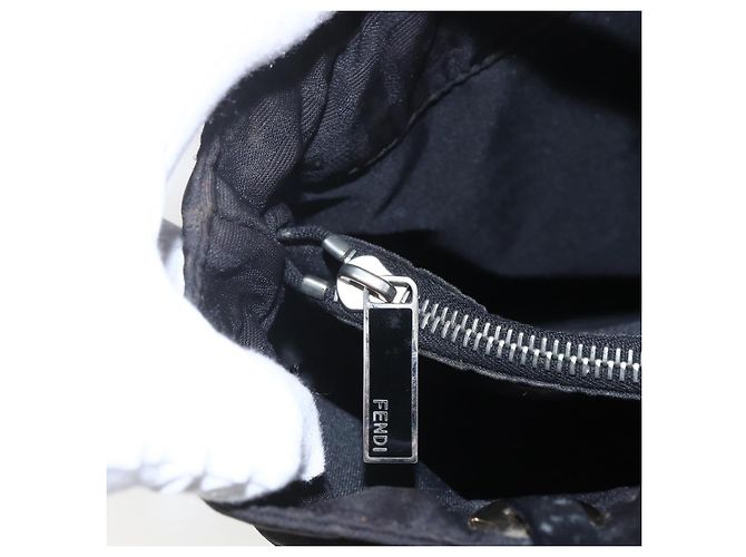 FENDI Zucca Canvas Handtasche Schwarz Auth ka757 - Ansicht 18
