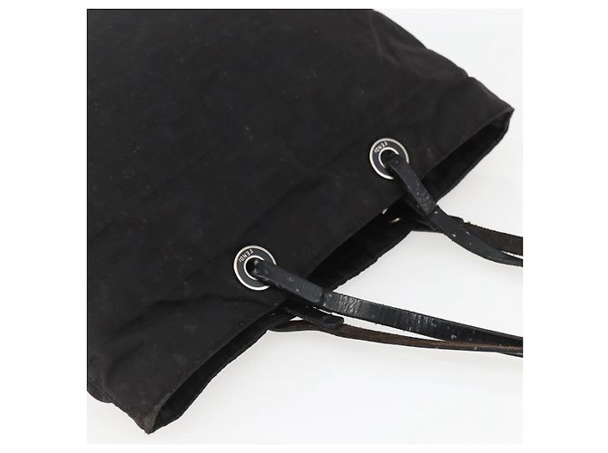 FENDI Zucca Canvas Handtasche Schwarz Auth ka757 - Ansicht 6