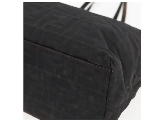 FENDI Zucca Canvas Handtasche Schwarz Auth ka757 - Ansicht 9