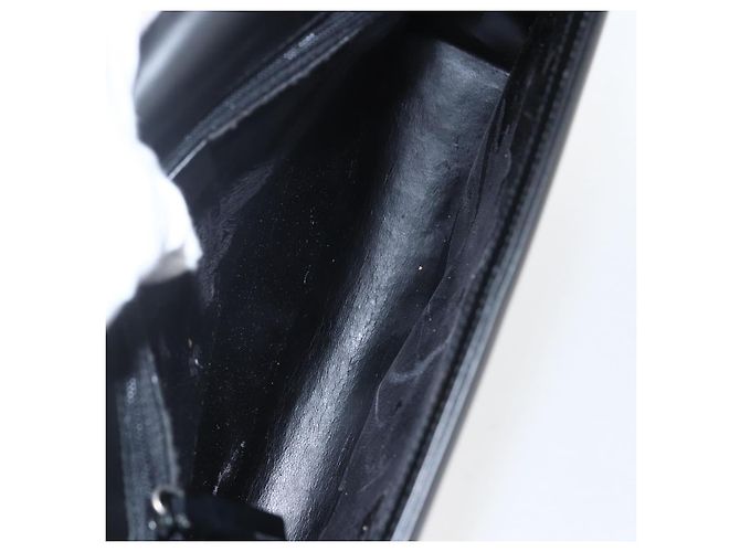 Borsa a Spalla in Pelle Nera e Argento GUCCI 001 3064 Auth 154471 Nero - vista 10