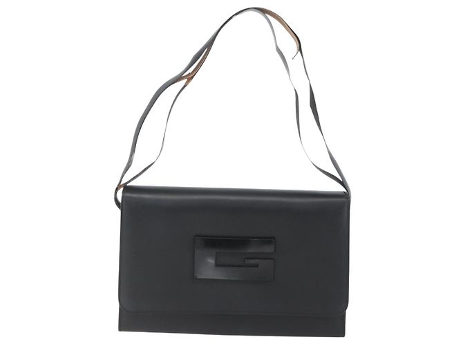 Borsa a Spalla in Pelle Nera e Argento GUCCI 001 3064 Auth 154471 Nero - vista 13