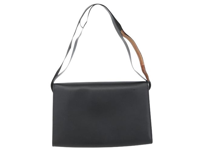 Borsa a Spalla in Pelle Nera e Argento GUCCI 001 3064 Auth 154471 Nero - vista 2