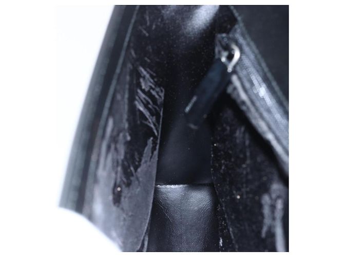 Borsa a Spalla in Pelle Nera e Argento GUCCI 001 3064 Auth 154471 Nero - vista 22